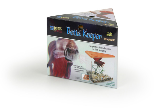 Lee's Aquarium & Pet Products Triangle Betta Keeper Tank - Assorted - 40 oz