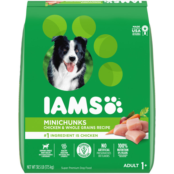 IAMS Minichunks Small Kibble High Protein Adult Dry Dog Food - Real Chicken - 38.5 lb