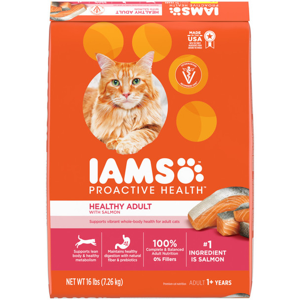 IAMS Proactive Health Adult Dry Cat Food - Salmon - 16 lb