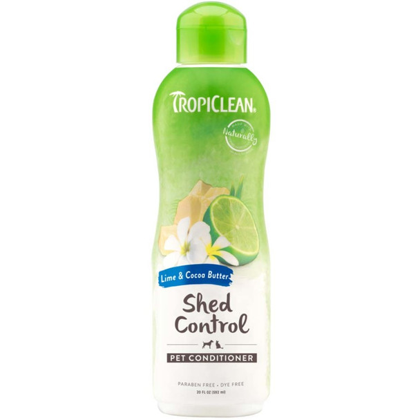 TropiClean Lime & Cocoa Butter Shed Control Conditioner for Pets - 20 fl oz