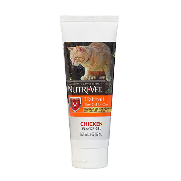 Nutri-Vet Hairball Chicken Flavor Paw-Gel for Cats - 3 oz