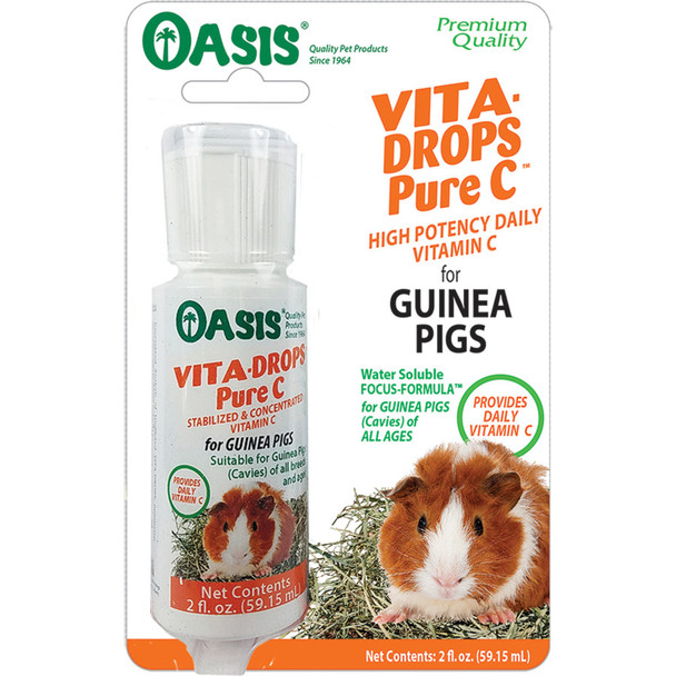 Oasis Vita-Drops Pure Vitamin C for Guinea Pigs - 2 fl oz