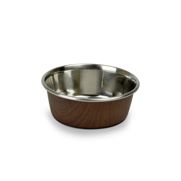 OurPets Durapet Wood Grain Bowl - Dark Brown - 2.25 Cups