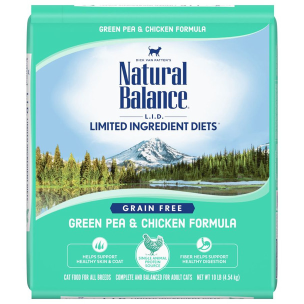 Natural Balance Pet Foods L.I.D. Dry Cat Food - Green Pea & Chicken - 10 lb