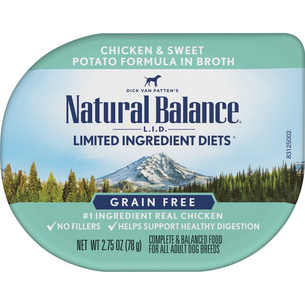 Natural Balance Pet Foods L.I.D. Tub Wet Dog Food - Chicken & Sweet Potato in Broth - 2.75 oz