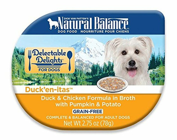 Natural Balance Pet Foods Delectable Delights Wet Dog Food - Duck'en-itas in Broth - 2.75 oz