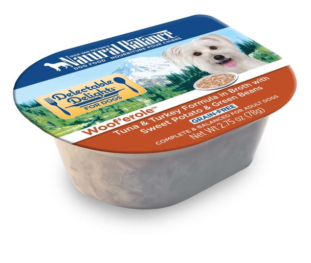 Natural Balance Pet Foods Delectable Delights Grain Free Wet Dog Food - Woof'erole in Broth - 2.75 oz