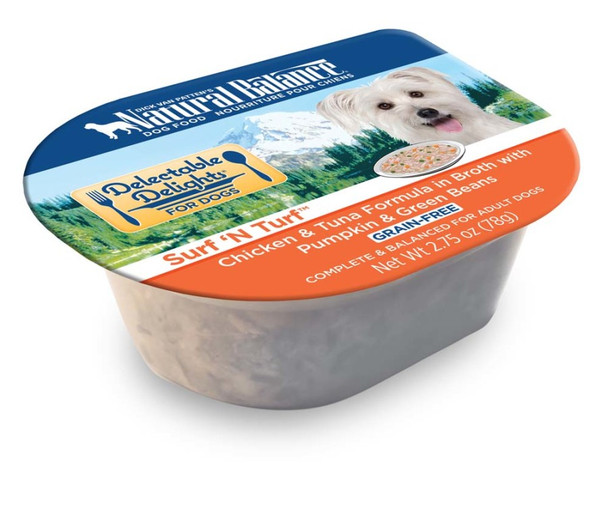 Natural Balance Pet Foods Delectable Delights Grain Free Wet Dog Food - Surf 'N Turf in Broth - 2.75 oz