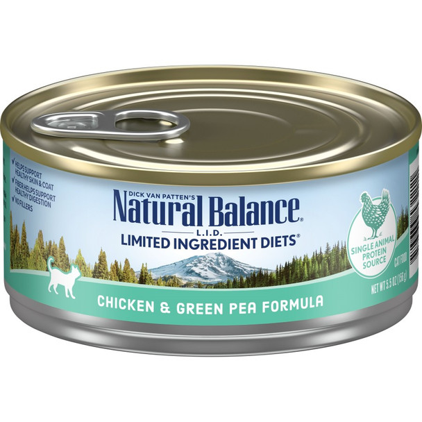 Natural Balance Pet Foods L.I.D. Wet Cat Food - Chicken & Green Pea - 5.5 oz