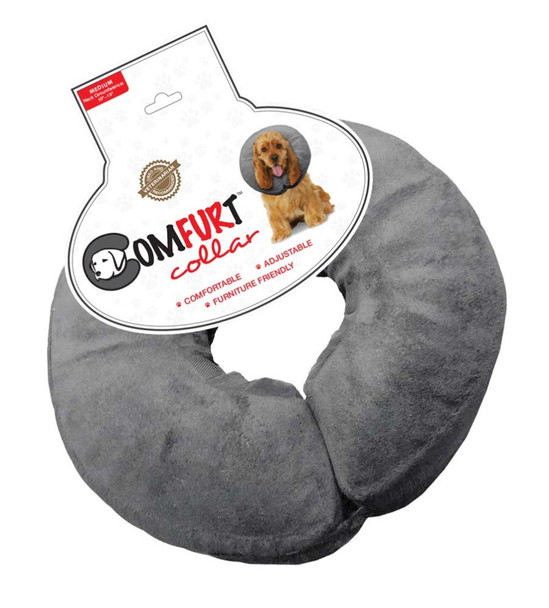 Arlee Pet Products Poly Filled Adjustable E-Collar - Charcoal - MD