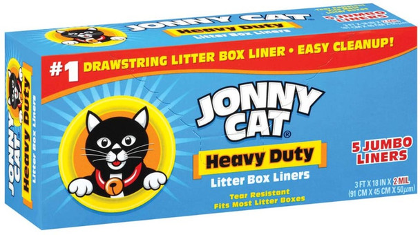 Jonny Cat Drawstring Litter Box Liners - 5 ct