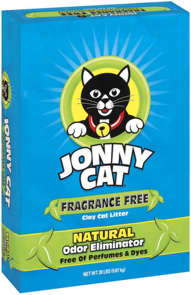 Jonny Cat Fragrance Free Clay with Natural Odor Eliminator Cat Litter - 20 lb