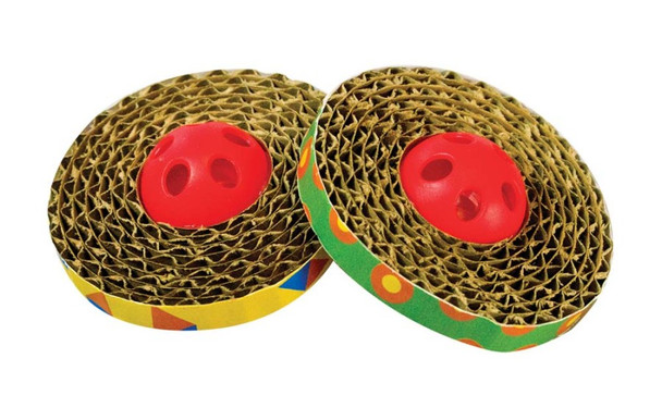 Petstages Spin and Scratch Cat Toy - Multi-Color