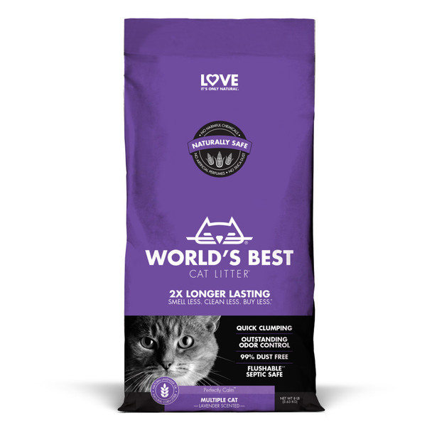 World's Best Cat Litter Multiple Cat Lavender Scented Cat Litter - 8 lb