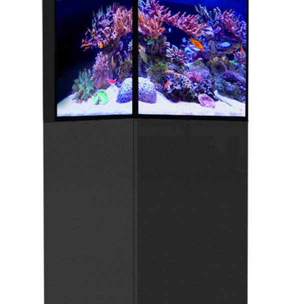 Red Sea Desktop Peninsula Tank w/Cabinet - Black - 24 gal