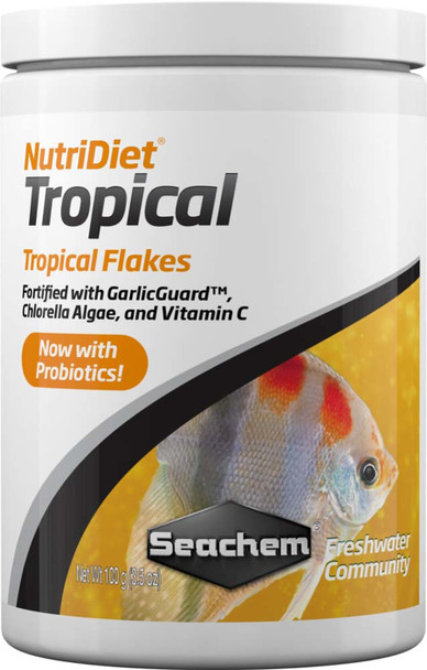 Seachem Laboratories NutriDiet Tropical Flakes Fish Food - 3.5 oz
