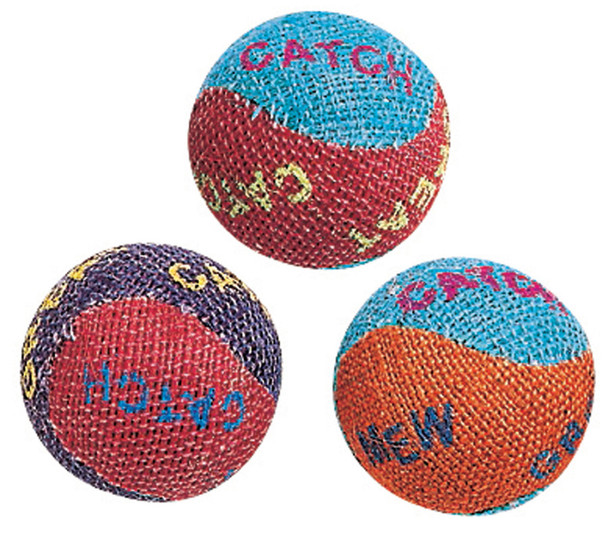 Spot Burlap Ball Catnip Toy - Assorted - 1.5 in