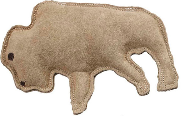 Dura-Fused Leather Dog Toy Buffalo - Tan - LG