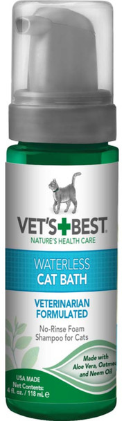 Vet's Best Waterless Cat Bath - 4 Fl. oz