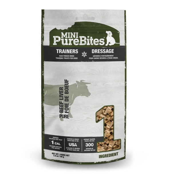 PureBites Mini-Trainers Pure Dog Treats - Beef Liver - 3 oz