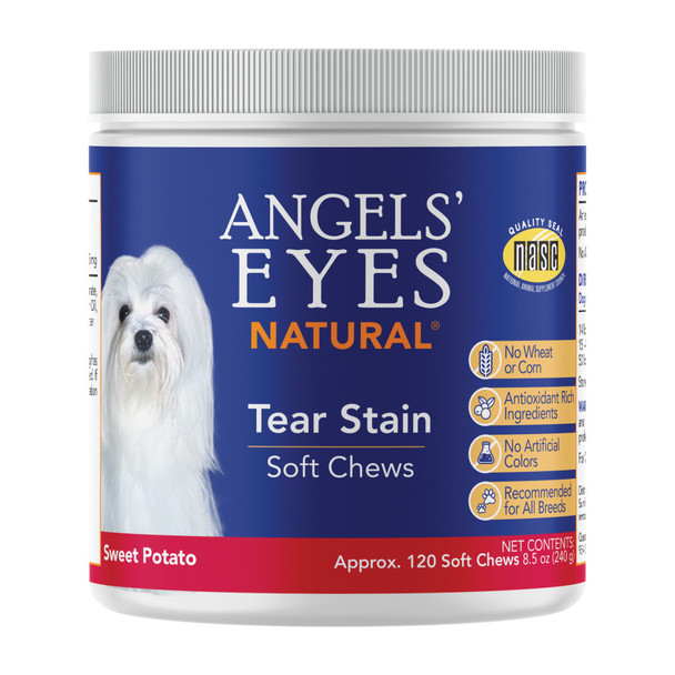 Angels' Eyes Natural Tear Stain Soft Chews - Sweet Potato - 8.5Oz|120 ct