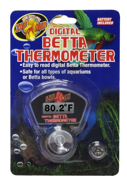 Zoo Med Digital Betta Aquarium Thermometer - Black