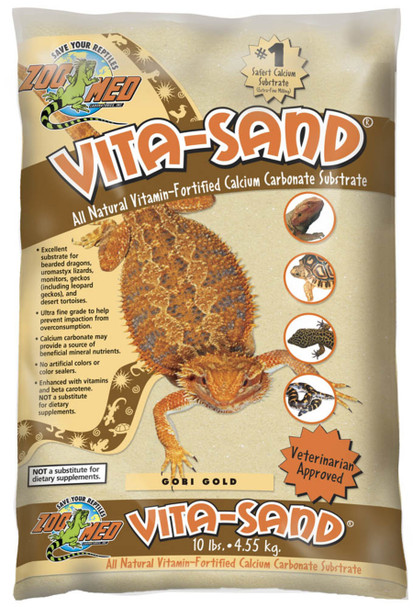 Zoo Med Vita-Sand Substrate - Gold - 10 lb