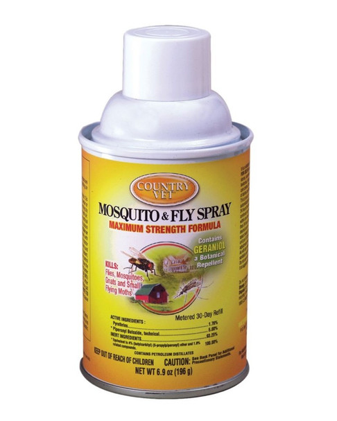 Country Vet Mosquito & Fly Spray Insect Killer and Repellent with Pyrethrins - 6.9 fl oz