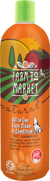 Farm to Market Natural All in One Easy Clean Shampoo with Goat Milk - 20 oz