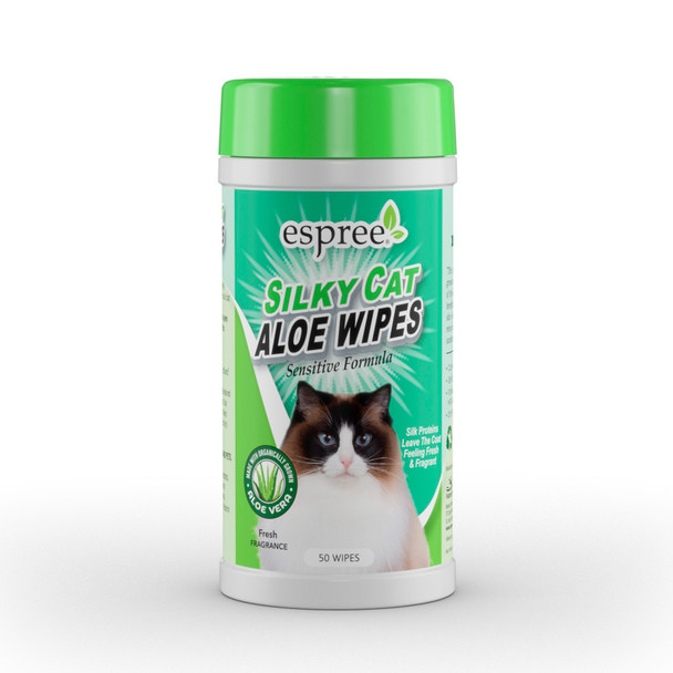 Espree Silky Cat Aloe Wipes Sensitive Formula Fresh Scent - 50 ct