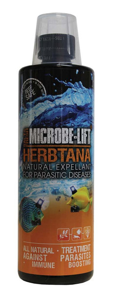 Microbe-Lift Herbtana Expellant Salt & Freshwater Parasitic Medication - 8 fl oz