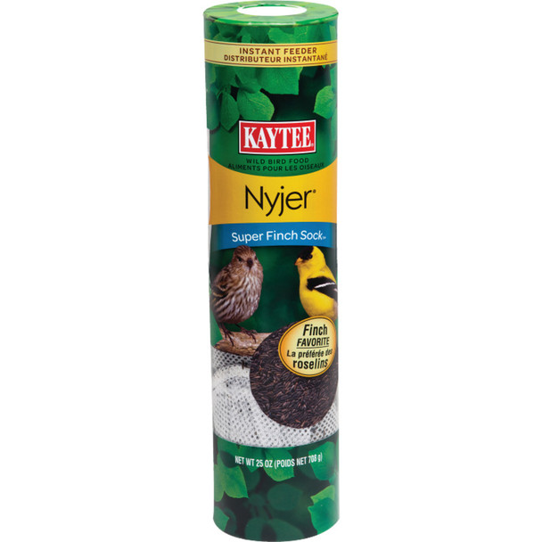 Kaytee Wild Bird Food Nyjer Super Finch Sock Instant Feeder - 25 oz