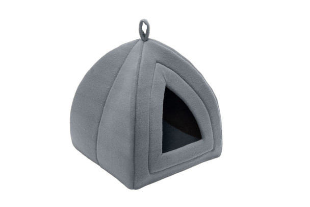 Fur Haven Pet Products Fleece Pet Tent - Heather Gray - 13In X 13 in