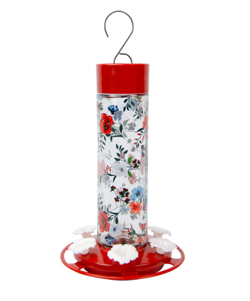 Nature's Way Decorative Glass Hummingbird Feeder - 20 oz - 9984