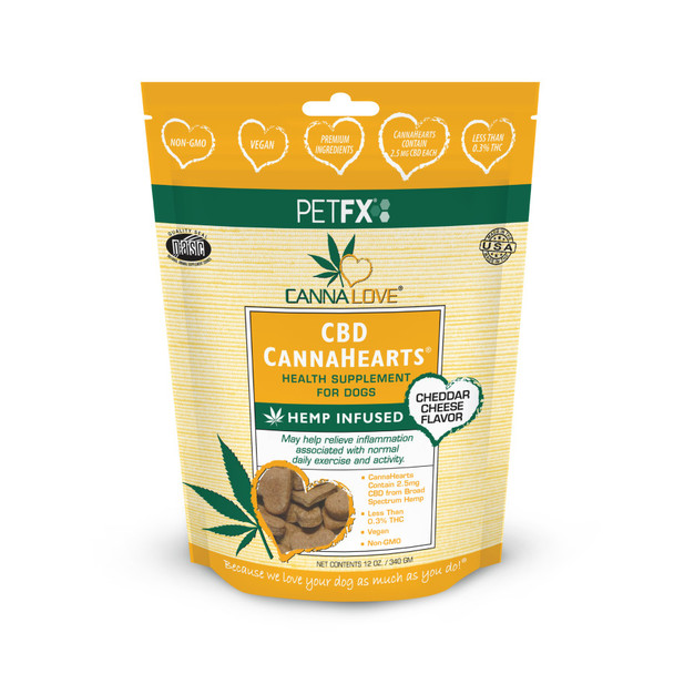 CannaLove CannaHearts CBD Dog Supplement - 4.5mg - 3470