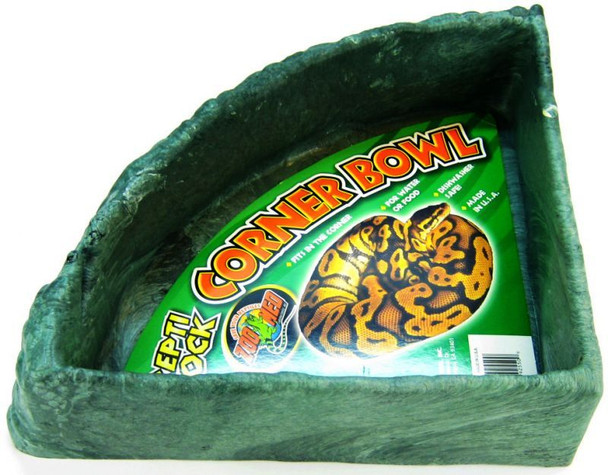 Zoo Med Repti Rock Corner Bowl X-Large (14 Long x 14 Wide)