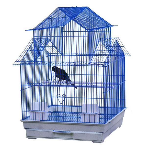 AE Cage Company House Top Bird Cage Assorted Colors 18x18x27 1 count