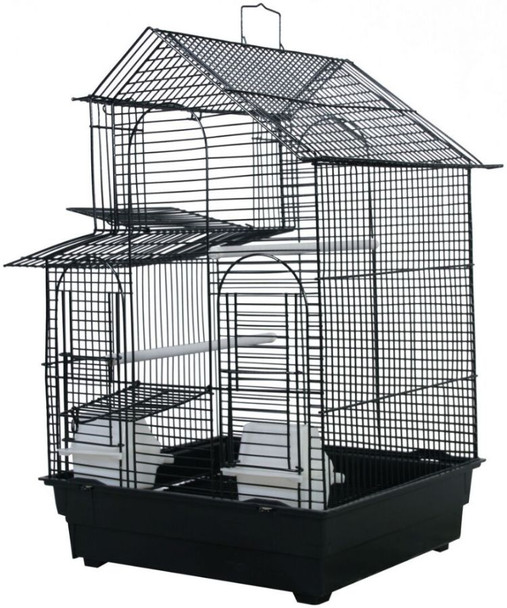 AE Cage Company House Top Bird Cage Assorted Colors 16x14x23 1 count