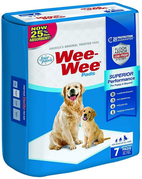 Four Paws Wee Wee Pads Original 7 Pack (22 Long x 23 Wide)