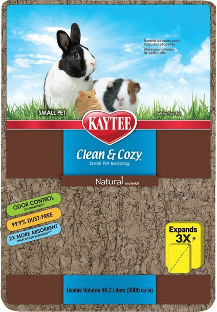 Kaytee Clean & Cozy Small Pet Bedding - Natural 49.2 Liters