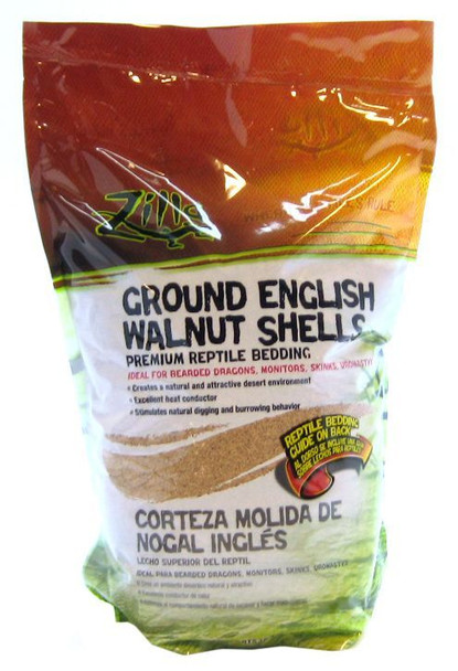 Zilla Desert Blend Ground English Walnut Shells Reptile Bedding 5 Quarts