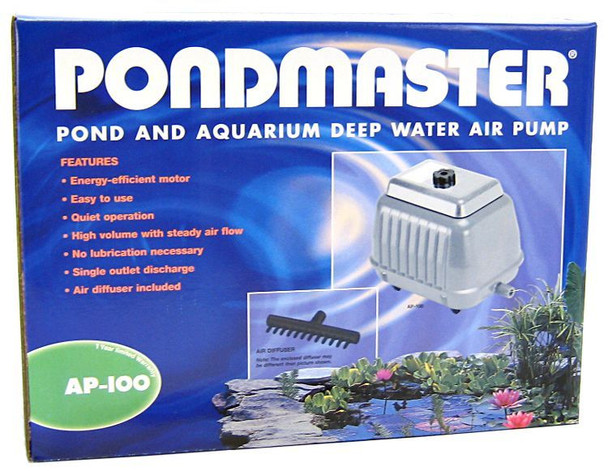 Pondmaster Pond & Aquarium Deep Water Air Pump AP 100 (10,00 Gallons - 8,900 Cubic Inches per Minute)