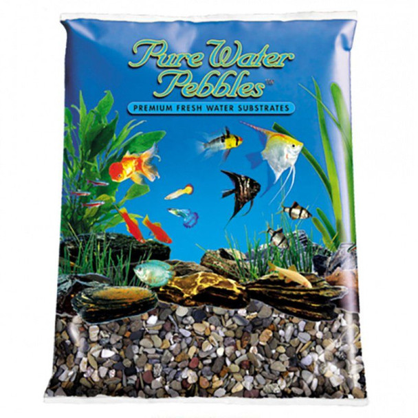 Pure Water Pebbles Aquarium Gravel - River Jack 25 lbs (6.3-9.5 mm Grain)