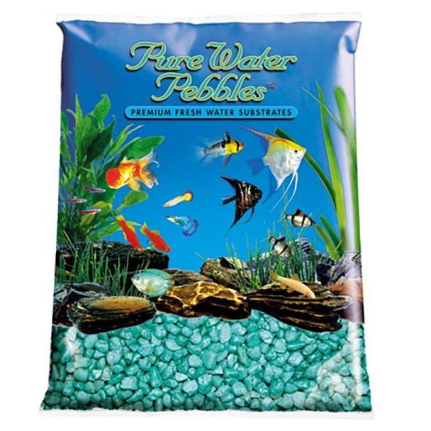 Pure Water Pebbles Aquarium Gravel - Emerald Green Frost 25 lbs (8.7-9.5 mm Grain)