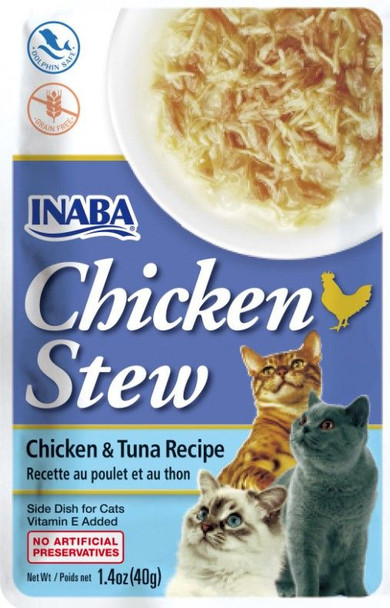 Inaba Chicken Stew Chicken with Tuna Recipe Side Dish for Cats 1.4 oz