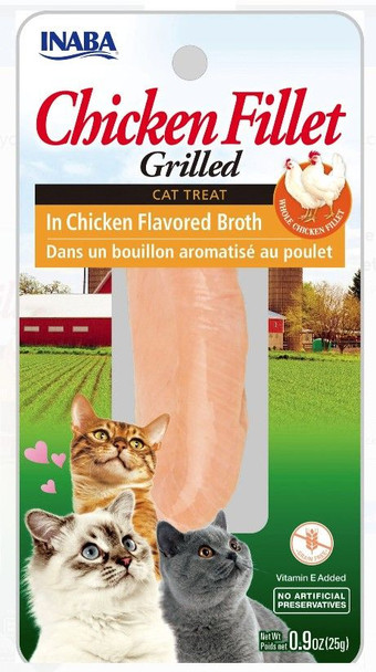 Inaba Chicken Fillet Grilled Cat Treat in Chicken Flavored Broth 0.9 oz