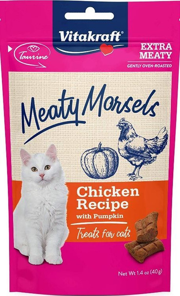 VitaKraft Meaty Morsels Chicken & Pumkin Cat Treat 1.4 oz