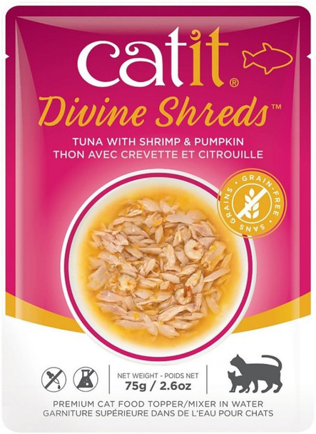 Catit Divine Shreds Tuna with Shrimp and Pumpkin 2.65 oz