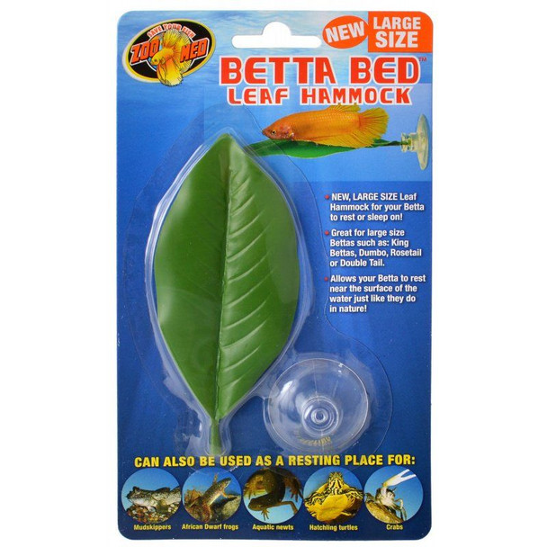 Zoo Med Aquatic Betta Bed Leaf Hammock Large - 1 Count - (5 Long)