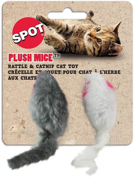 Spot Smooth Fur Mice 2 Long (2 Pack)